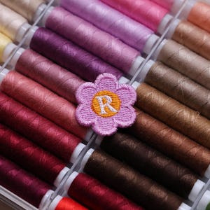 Flower Letter Iron On Patch – Personalized Embroidery Gift