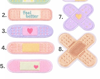 Embroidered Bandage Patches: Iron-On Appliqués for Clothing Decoration