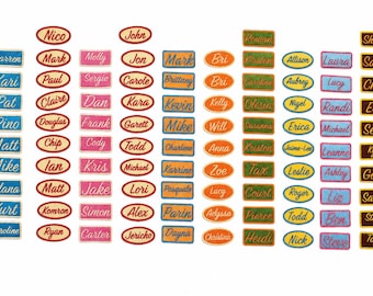 Custom Embroidered Name Patch: Vintage Iron-On Uniform Badge