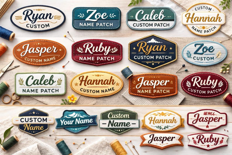 Custom Embroidered Patches: Personalized Patch With Your Logo - Etsy UK