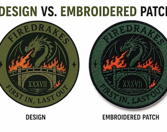Custom Embroidered Name Patch | Personalized Logo, Business Branding (Iron-On/Sew-On)