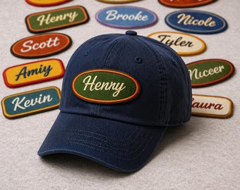 Personalized Embroidered Iron On Name Patch – Custom Uniform Tag (5-9cm)