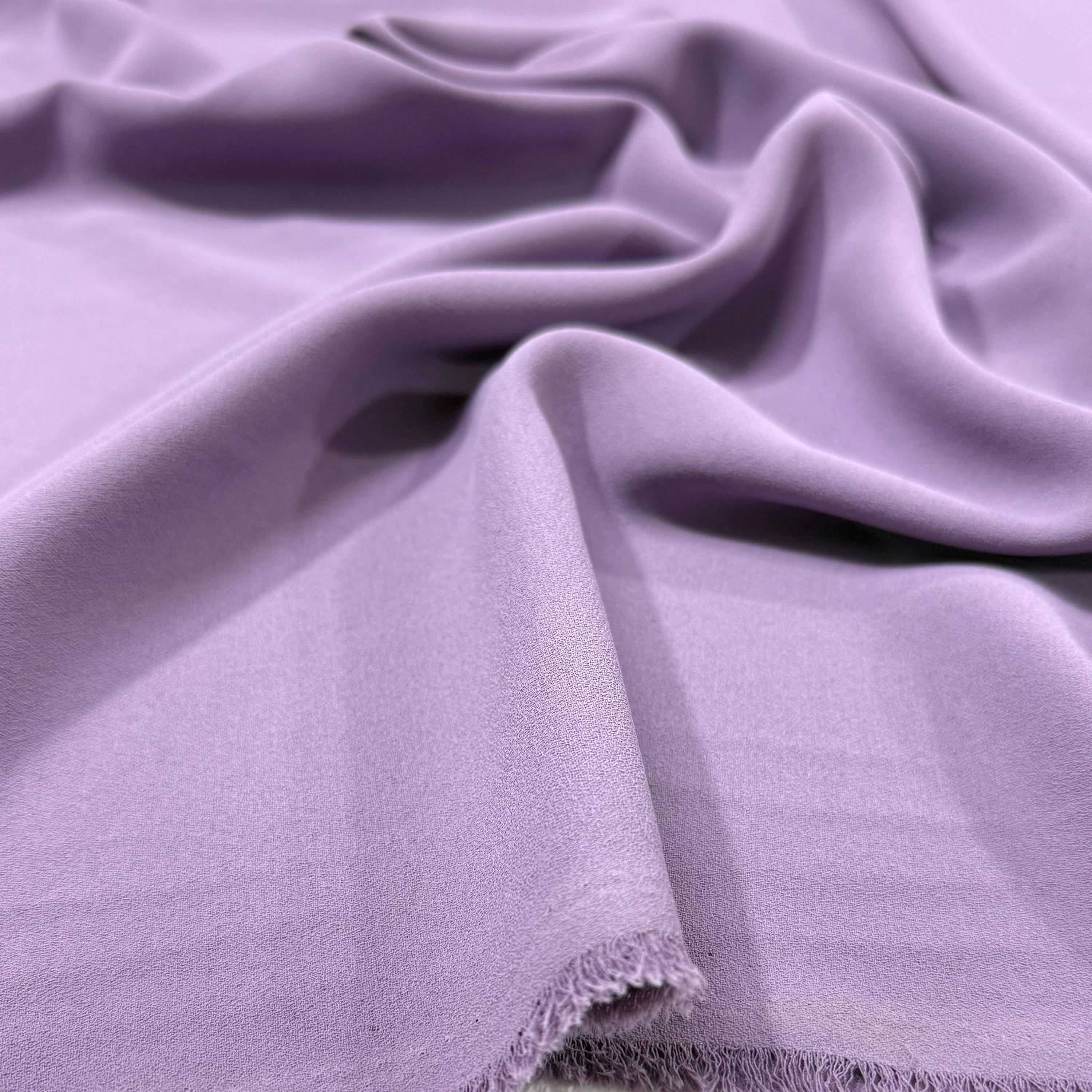 Lavender Matte Luxury Flowing Crepe Fabric for Clothing-blouses-skirts ...