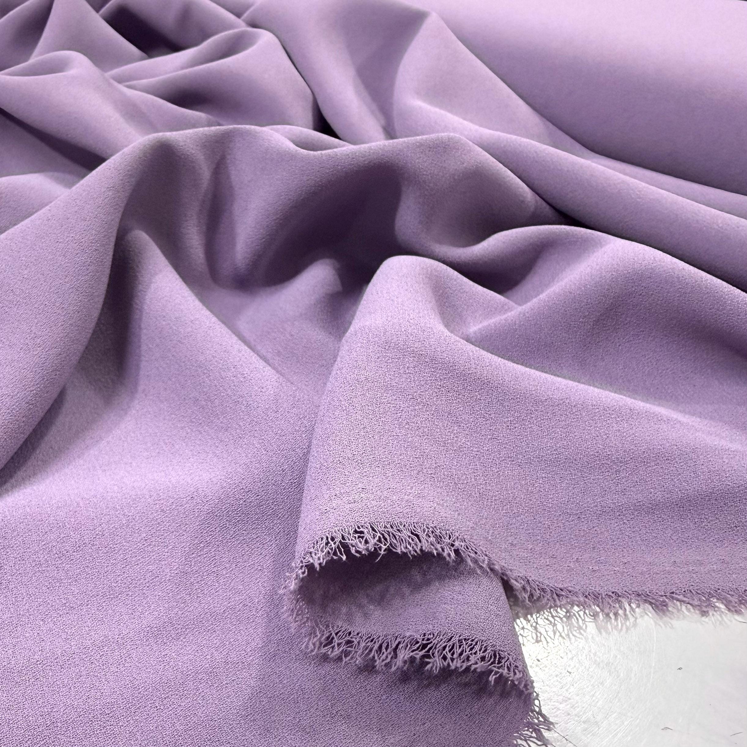 Lavender Matte Luxury Flowing Crepe Fabric for Clothing-blouses-skirts ...