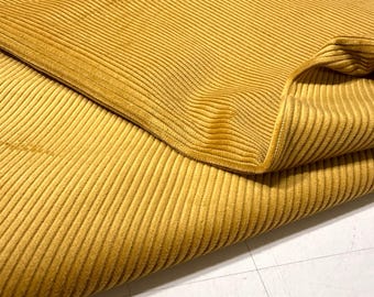 Mustard Yellow French Corduroy Fabric–100% Cotton Luxury Fabric for Jacket-Pants(150 cm/59")