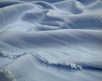Tela de viscosa de rayón tejida azul claro, suave y fluida, para vestidos de verano, blusas y costura (150 cm/59")