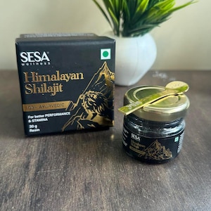 Naturliga Himalaya Shilajit Ashwagandha Gummies 4000 mg KSM-66 Vegan (55 tecken) (Handgjorda i Indien) bild 1