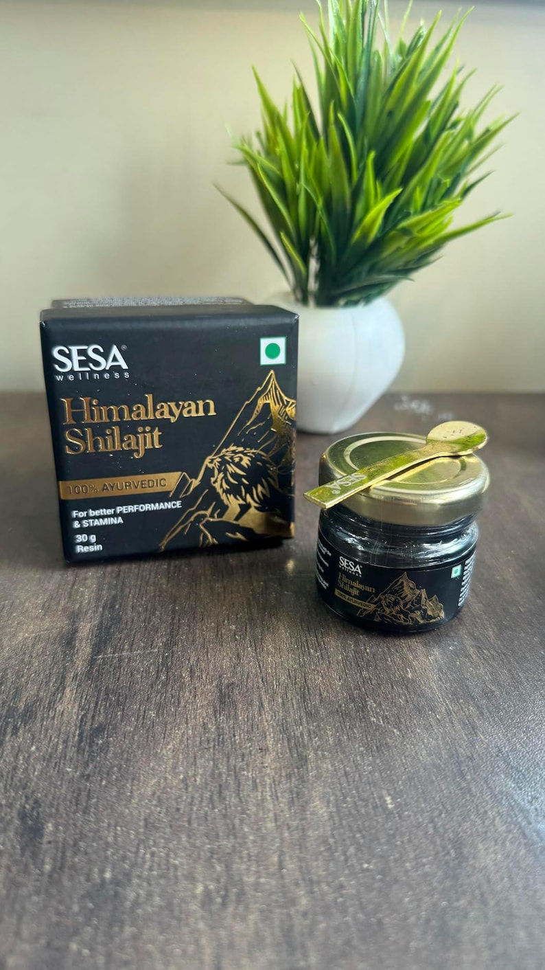 Naturliga Himalaya Shilajit Ashwagandha Gummies 4000 mg KSM-66 Vegan (55 tecken) (Handgjorda i Indien) bild 1