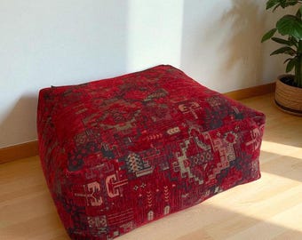 Pouf Cover, Floor Cushion Cover, Ethnic Pouf Cover, Boho Floor Cushion, Pouf Cushion Cover, Otooman Cover, Moroccan Pouf Cover, Bench Cover