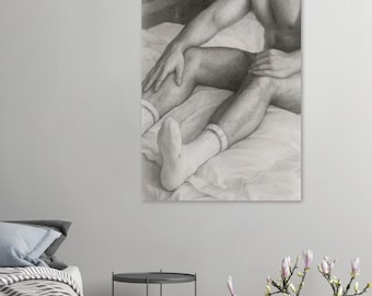 Queer Art Poster: Gay Legs with white socks - LGBTQ+ Artwork