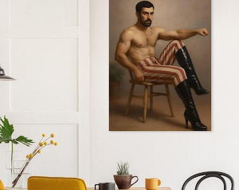 Queer Art Poster: Gay Man in Heels - Vibrant LGBTQ+ Artwork