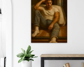 Queer Art Poster: Gay male in white socks - LGBTQ+ Artwork