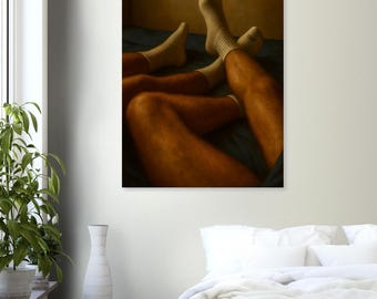 Queer Art Poster: Gay couple in white socks - LGBTQ+ Artwork