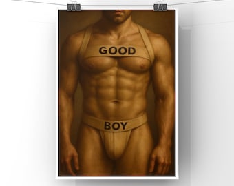 Gay Art Poster: Good Boy Jockstrap Print - LGBTQ+ Artwork