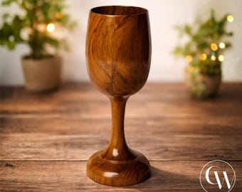 Wooden Wine Goblet, Medieval Wedding Cup, Renaissance Drinkware, Rustic Groomsmen Gift, Handcrafted Rosewood Glass