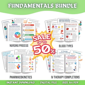 Fundamental Essentials Nursing Bundle | Nursing Study Guide | Nursing Fundamental | Digital Download