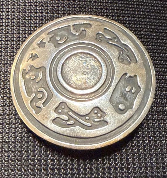 Taxco Mexico Silver Brooch