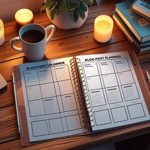 Blog Post Planner: Digital Content Organizer & SEO Template|Canva planner for bloggres