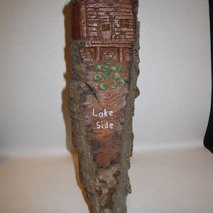 Lakeside cottage in bark