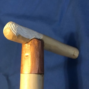 cane walking stick spirit face hand made one of a kind