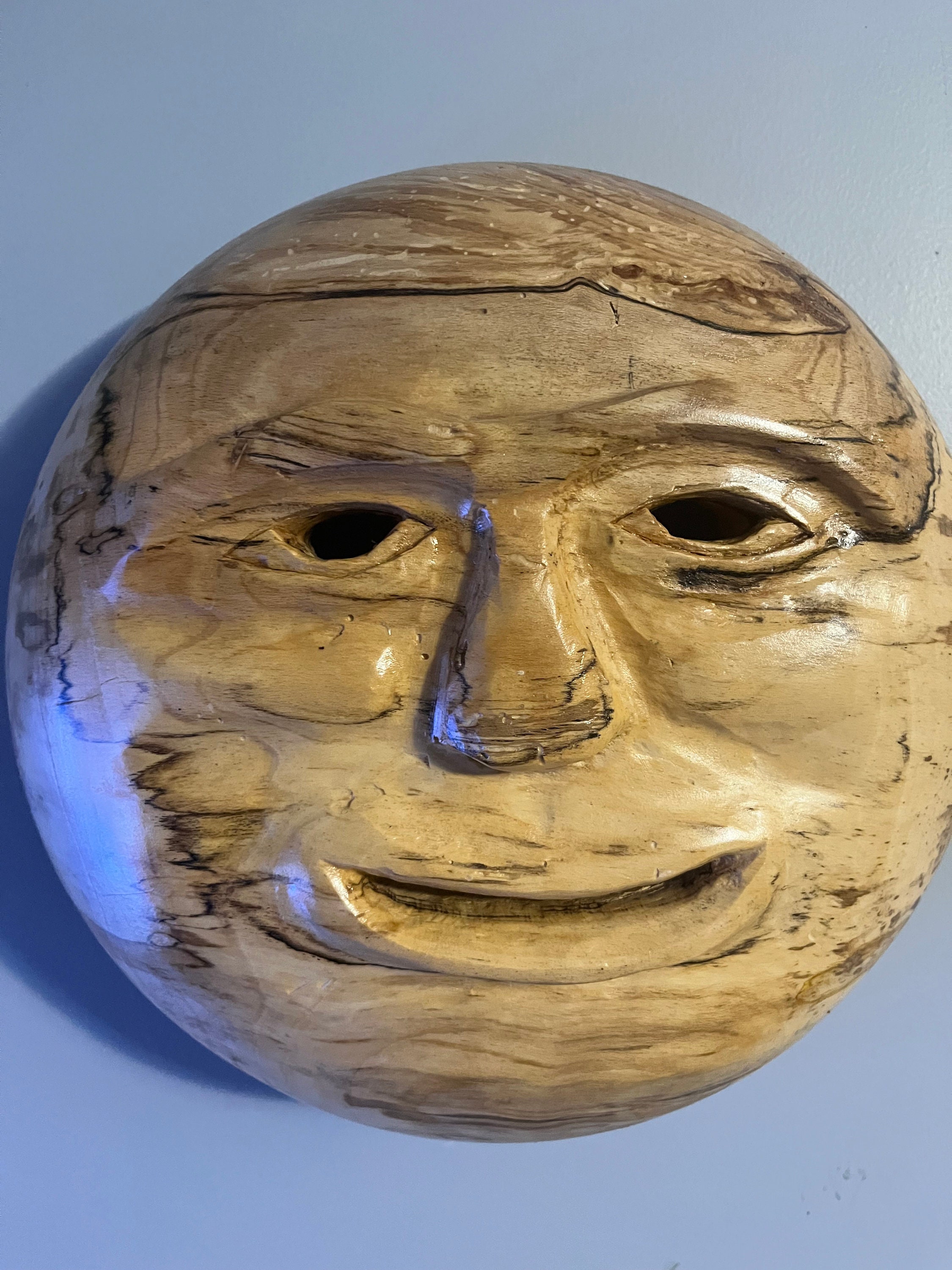 man on the Moon mask sculpture