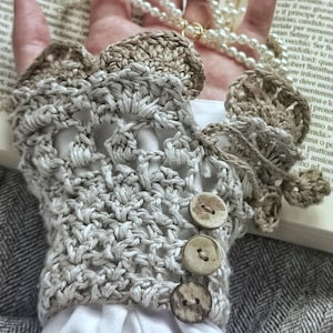 Crochet Lace Cuffs – Victorian Style Wrist Warmers – Boho Crochet Accessories