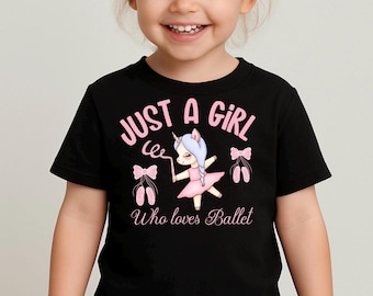 Just A Girl Toddler Ballerina Dance Shirt Ballerina Shirt Ballerina Toddler Short Sleeve Tee Girl Clothing Dancer Gifts Ballerina Gift