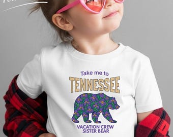 Take Me To Tennessee Mama Bear Shirt, Personalized Tennessee Shirt, Family Matching Vacation Shirt, Custom Name Tee, Sweatshirt Hoodie