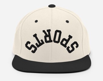 Funny Upside Down SPORTS Hat: Game Day Snapback - Women's Wool Blend
