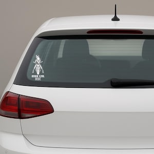 Biker Girl inside car sticker – stylish sticker for your car