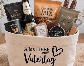 Panier cadeau pour la fête des pères | Cadeau personnalisé pour la fête des pères | Bonne fête des pères | Idée cadeau pour papa | Cadeau pour homme