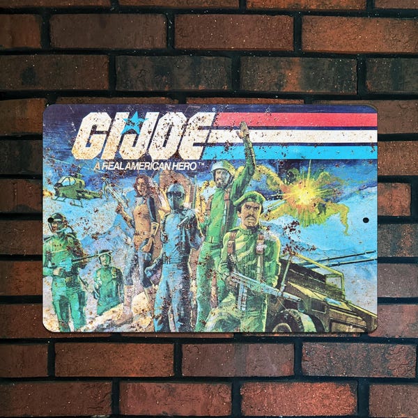 GI-JOE 8x12 vintage reproduction sign