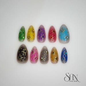 Eras Aura | Press On Nails | Custom Fit | Hand Painted Nail Art