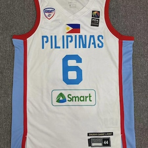 Custom Philippines Basketball Jersey #6 – Pilipinas Clarkson Style – Any Name & Number Sewn – 2024 Fan Edition