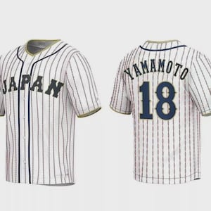 Yoshinobu Yamamoto #18 Japan Baseball Jersey – Stitched Name, Youth & Men’s Sizes, Team Japan Fan Gift