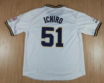 1996 Suzuki Ichiro #51 Blue Wave Baseball Jerseys White