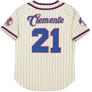 Vintage 1964 San Juan Baseball Jersey #21 Clemente Style – Custom Name & Number – Beige Retro Throwback Shirt