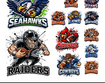 Paquete PNG de mascota de equipo de fútbol, clipart de aficionado al deporte (descarga digital)