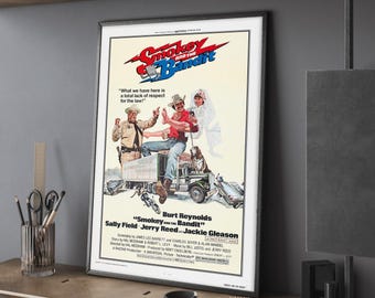 Smokey And The Bandit Movie Poster, High Quality Canvas Prints, Wall Art, Home Decor, Perfect Gift, Unframed Poster