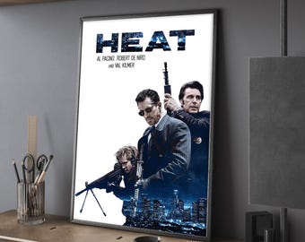 ヒート映画ポスター、高品質キャンバスプリント、ウォールアート、ホームデコレーション、ギフトに最適、フレームなしポスター