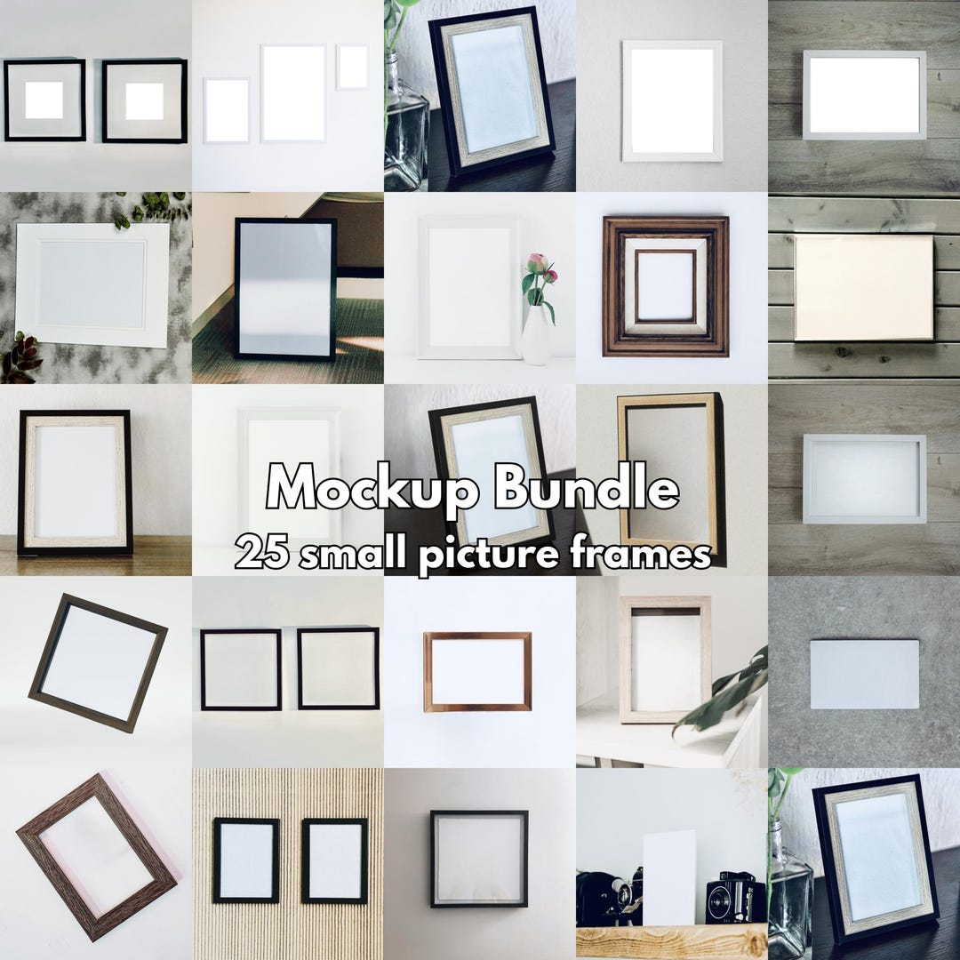 Small Frame Simple Design 25 Small Picture Frame Mockups | Stylish Interior & Wall Scenes | PNG ...