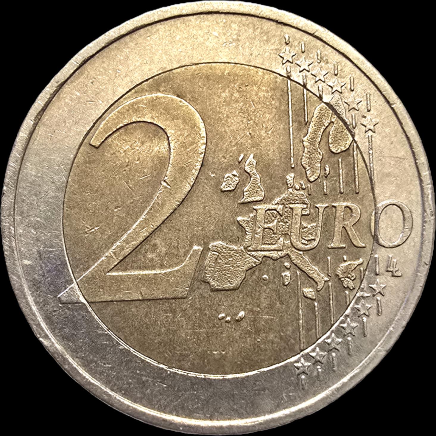 レアエラー、2002年ドイツ2ユーロ硬貨、ミントマーク - Etsy 日本