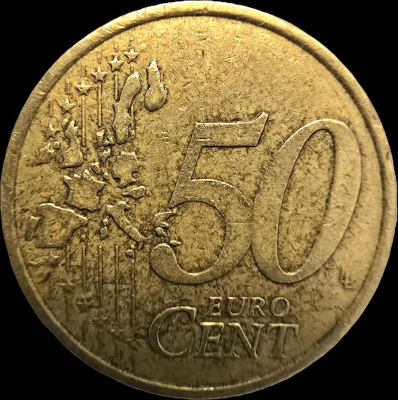 Greek 50 Euro Cent Coin From 2002 - Etsy