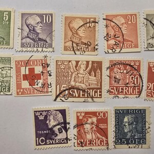スウェーデンの使用済み切手 - Etsy 日本