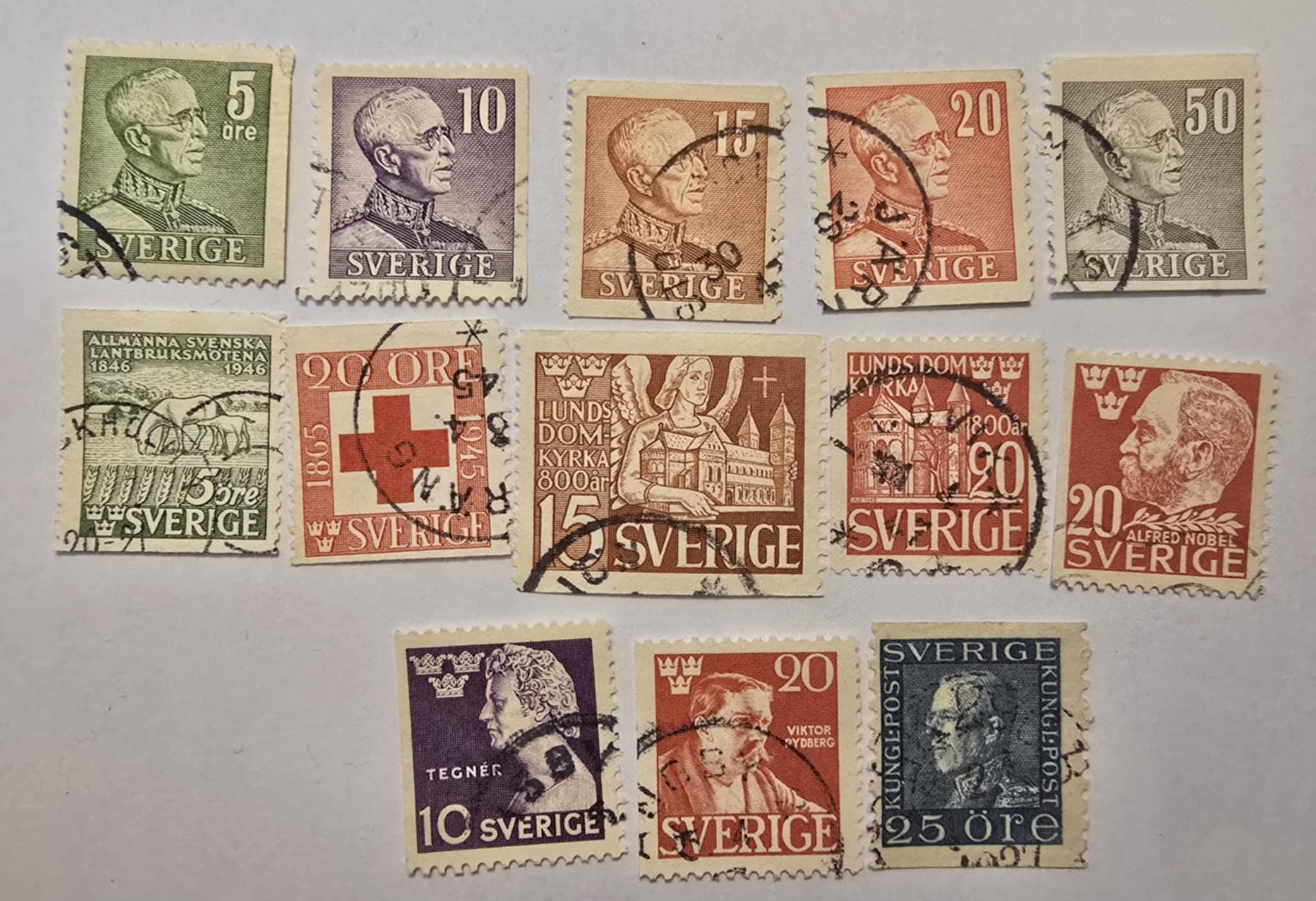 スウェーデンの使用済み切手 - Etsy 日本