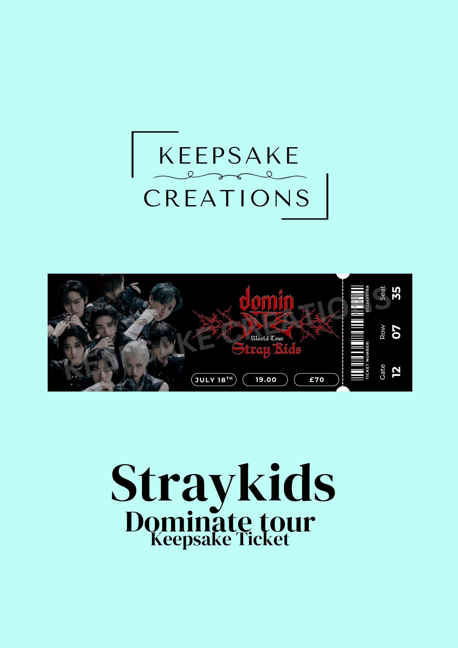 Straykids Dominate Tickets - Etsy
