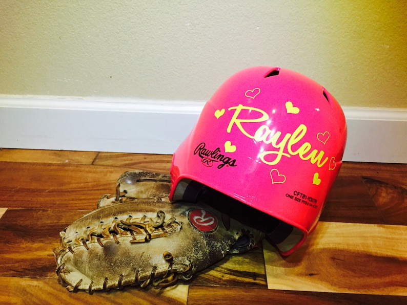 Custom personalized SOFTBALL helmet decal Name monogram Etsy