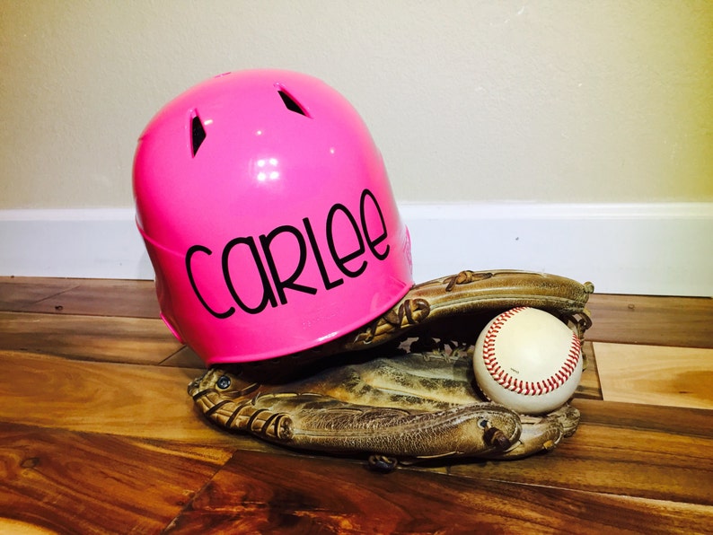 Custom personalized SOFTBALL helmet decal Name monogram Etsy