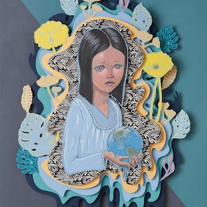 Niets duurt voor altijd - 11 x 14" handgesigneerd, hoge kwaliteit karton pop surrealisme print - door Leif Erik Johansen