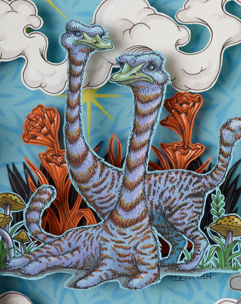 Ostrittens - 11X14" hand signed, high quality card stock pop surrealism print - By Leif Erik Johansen image 2